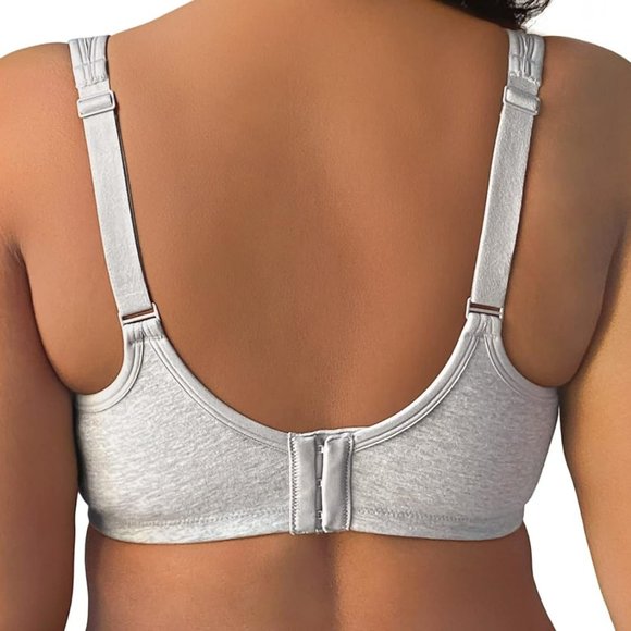 Fruit of the Loom Women Cotton Unlined Underwire Bra, Heather Grey - Picture 2 of 2